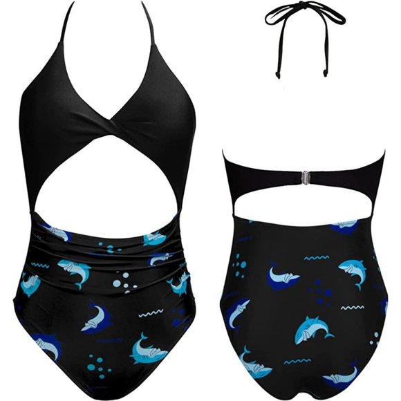 Ruched Twist-Front Cut-Out High-Waisted Monokini - Picture 4 of 13